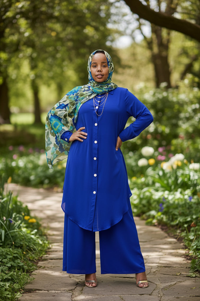 Flowy Button - Down Midi Dress Shirt - ZIZI Boutique