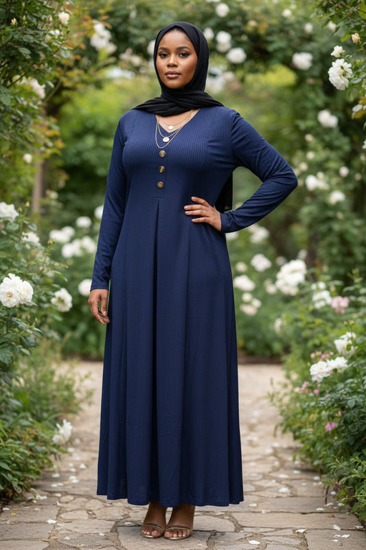 Four Button Maxi Dress - ZIZI Boutique