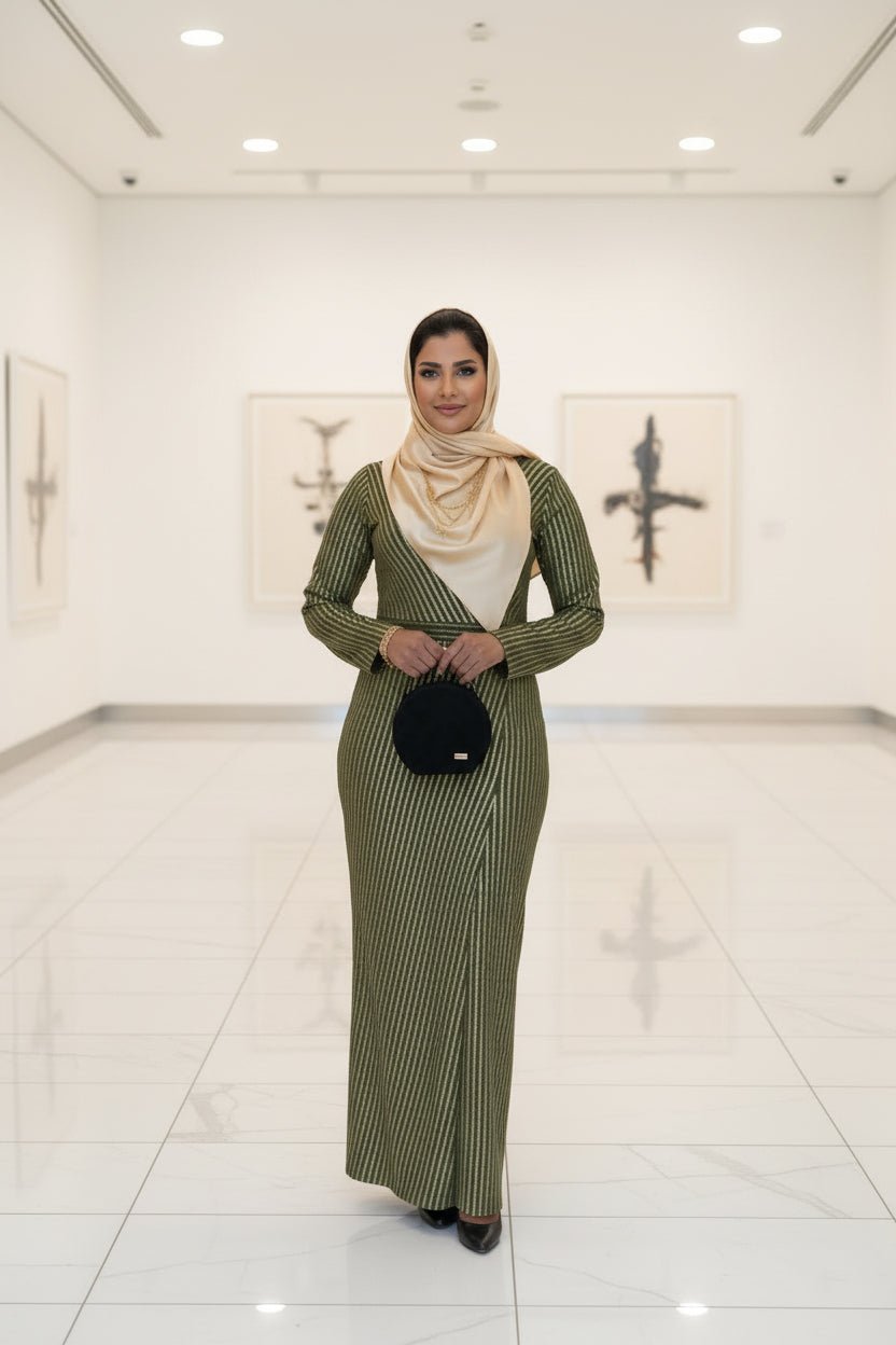Gold Links Evening Dress - ZIZI Boutique