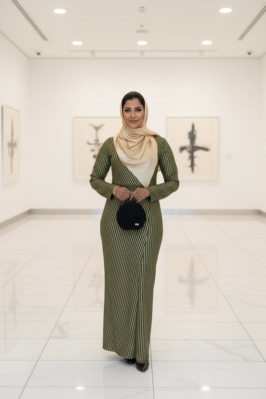 Gold Links Evening Dress - ZIZI Boutique