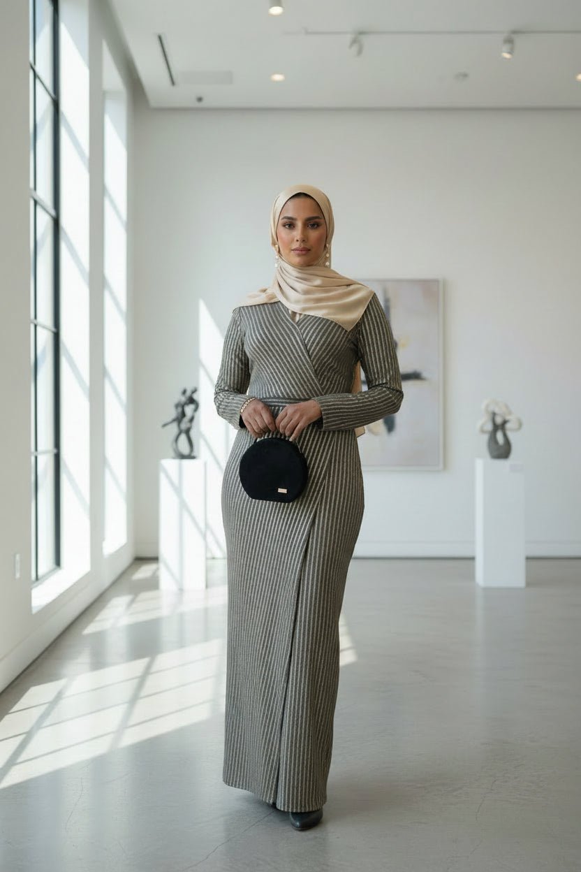 Gold Links Evening Dress - ZIZI Boutique