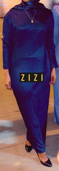 ZIZI Grace Thinstripe Maxi Dress in elegant navy color, perfect for stylish occasions