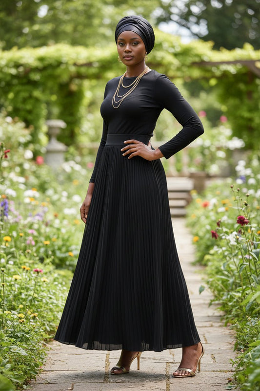 High Waisted Women's Maxi Pleated Skirt - ZIZI Boutique