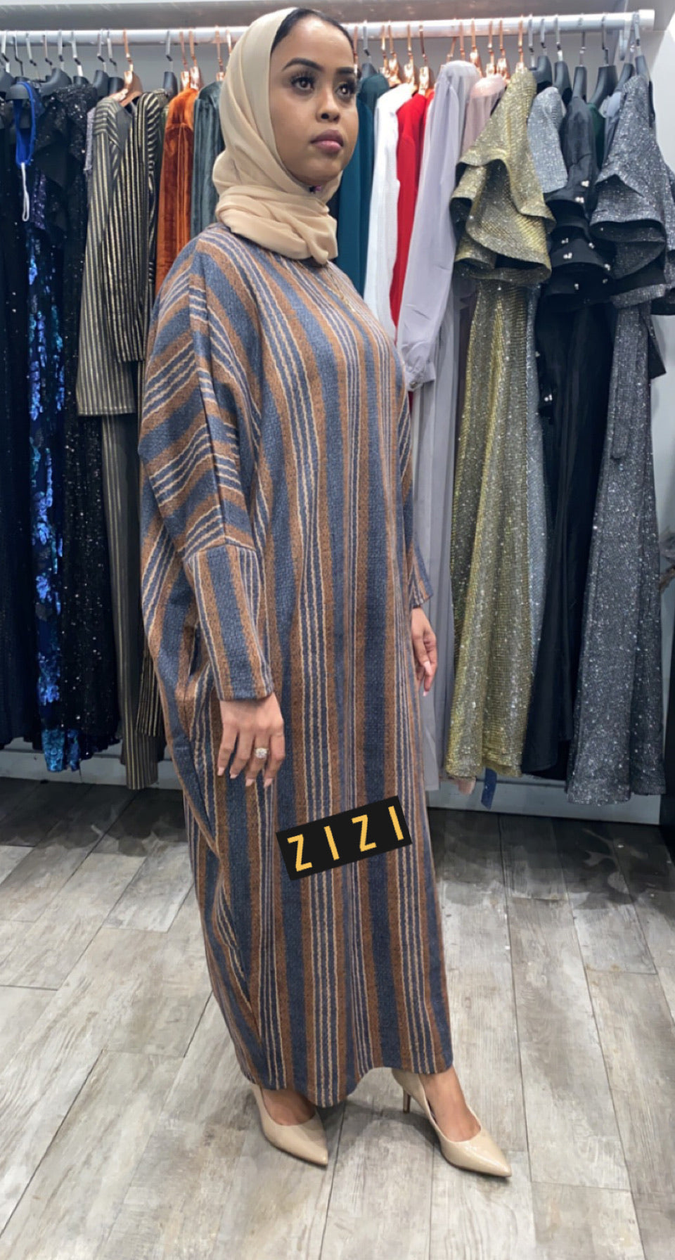 Suede Butterfly Dress - Stripes - ZIZI Boutique