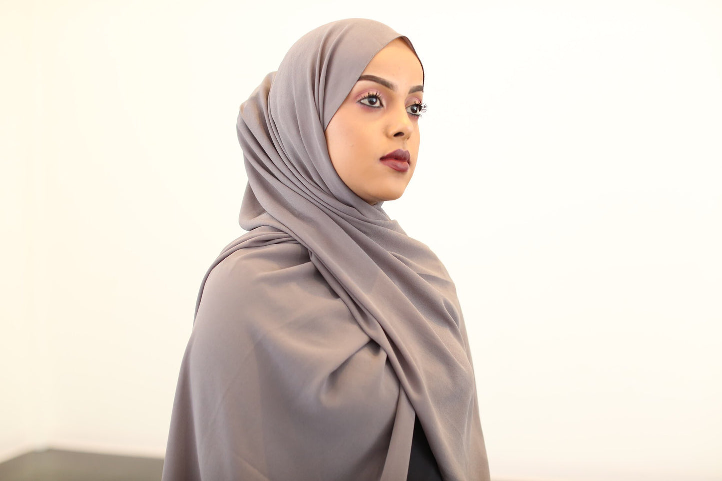Classic Chiffon Hijab - Dark Grey - ZIZI 
