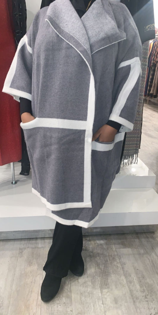 Striped Sweater  - Grey - ZIZI Boutique