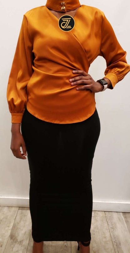 Silk Blouse (collar) - ZIZI Boutique