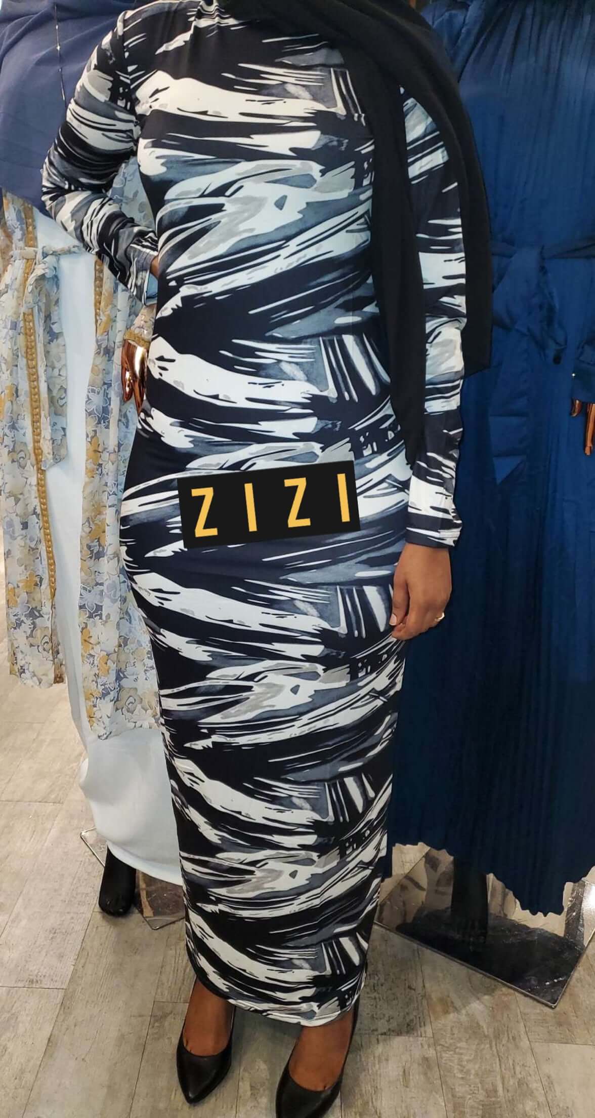 906 Print Zipper Dress - ZIZI Boutique