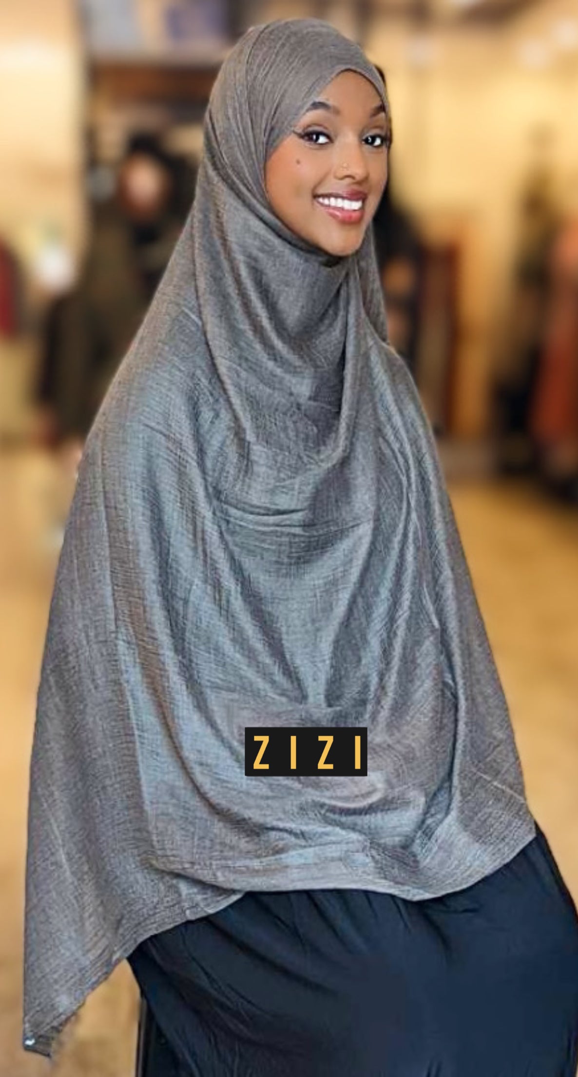 Classic Cotton Hijab - Stone Grey - ZIZI Boutique