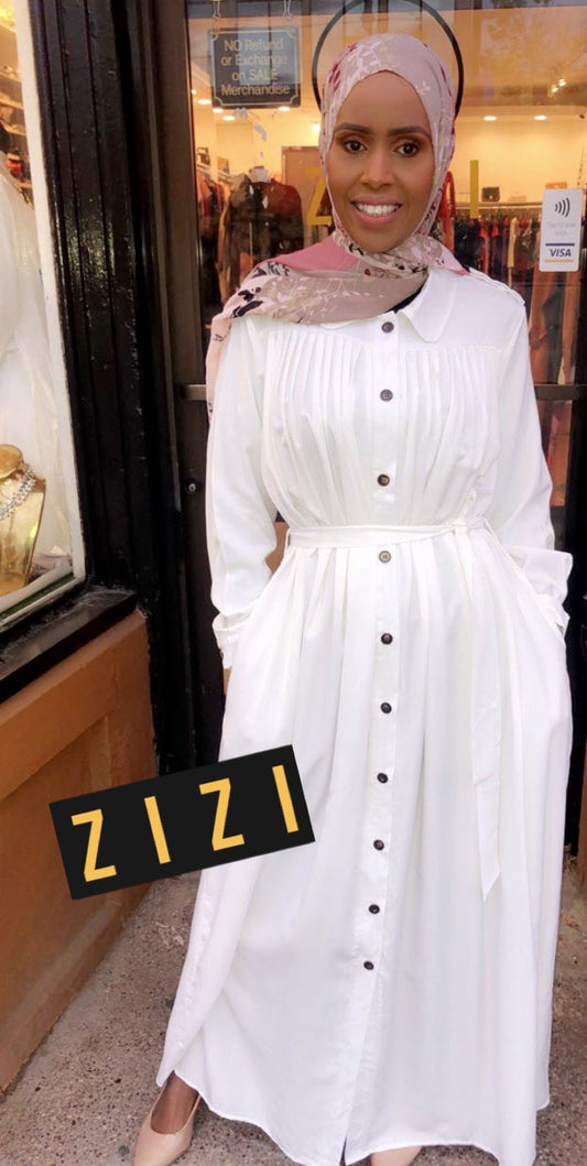 Pleated Button Down Dress - ZIZI Boutique