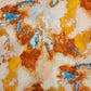 Ink Blot Chiffon Print Hijab — Caramel Yellow & Light Blue - ZIZI Boutique
