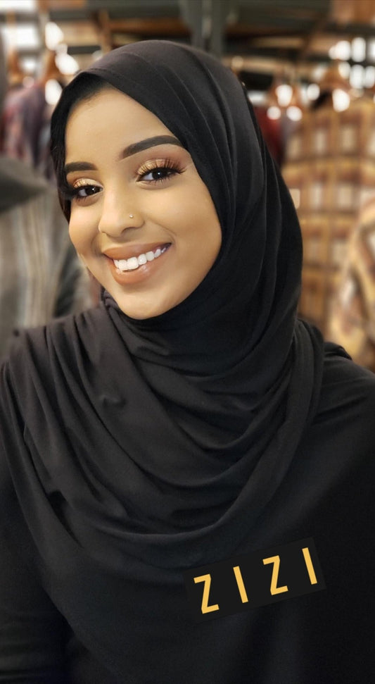 Jersey Hijab — Black - ZIZI Boutique