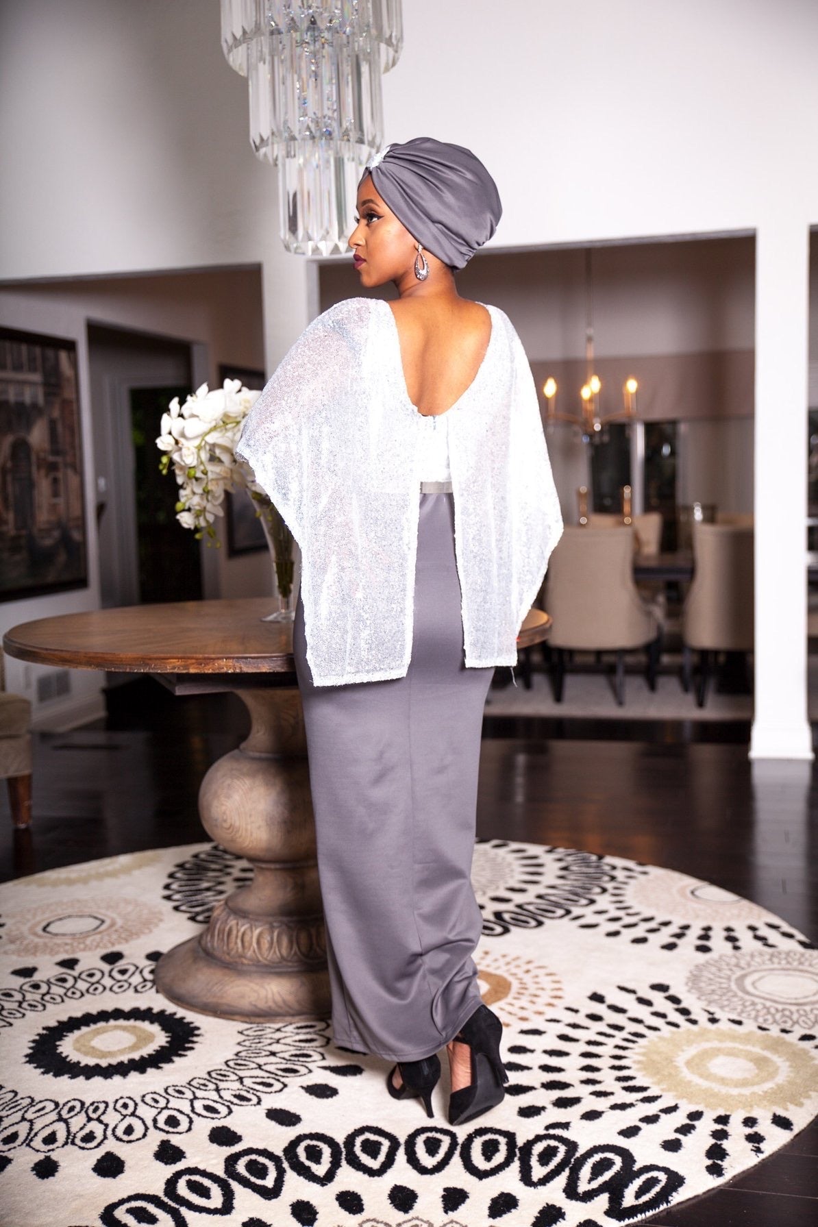 Mini Cape Elegant Dress - ZIZI Boutique