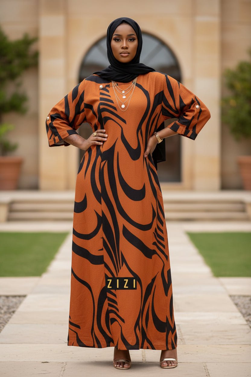 MSA Tribal Print Winter Maxi Dress - ZIZI Boutique