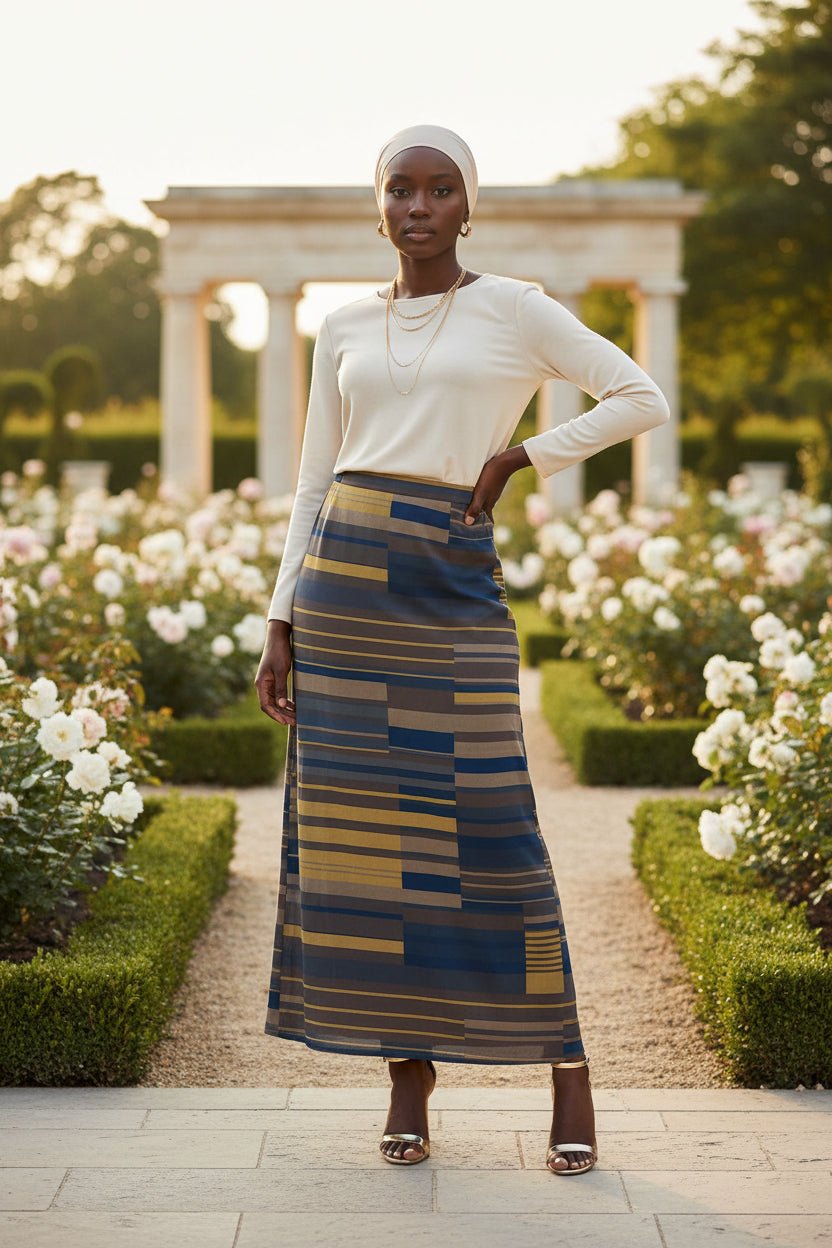 Multi Stripe Maxi Skirt - ZIZI Boutique