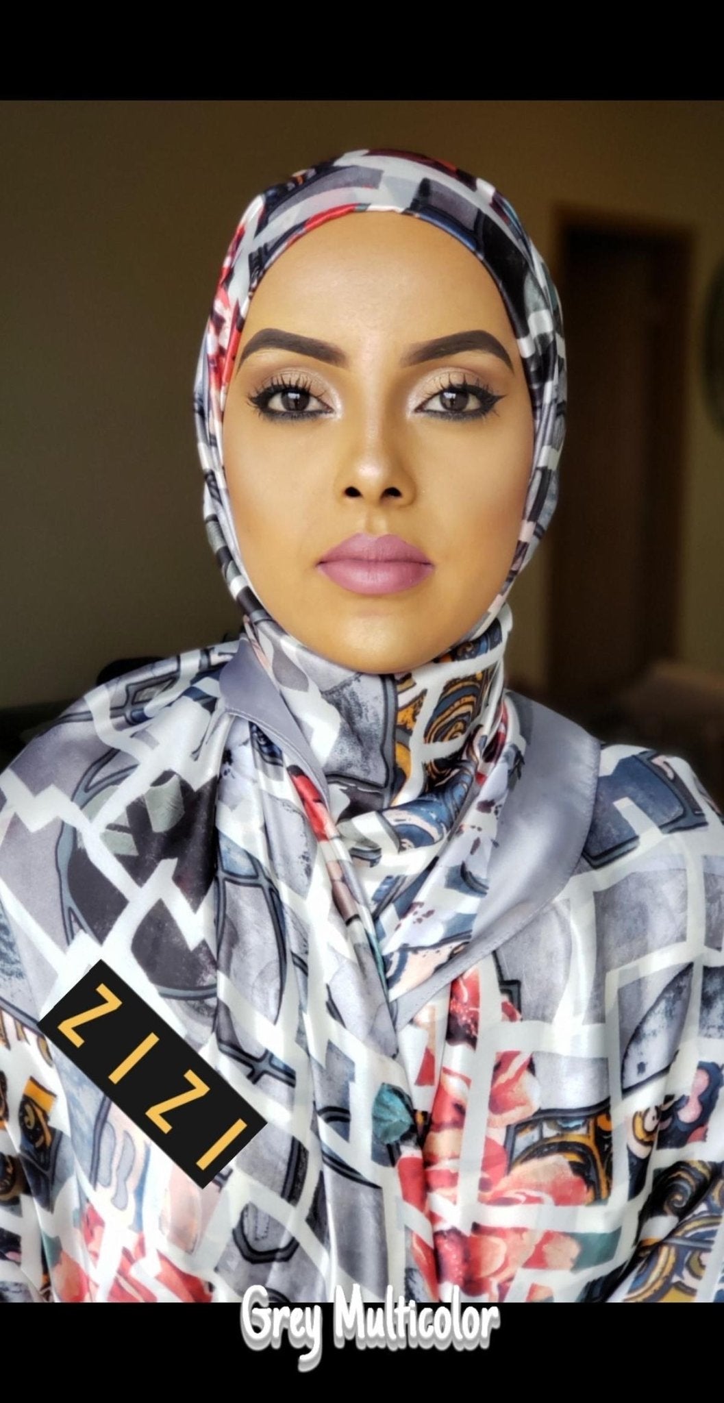 Multicolor Box Print - Silver - ZIZI Boutique
