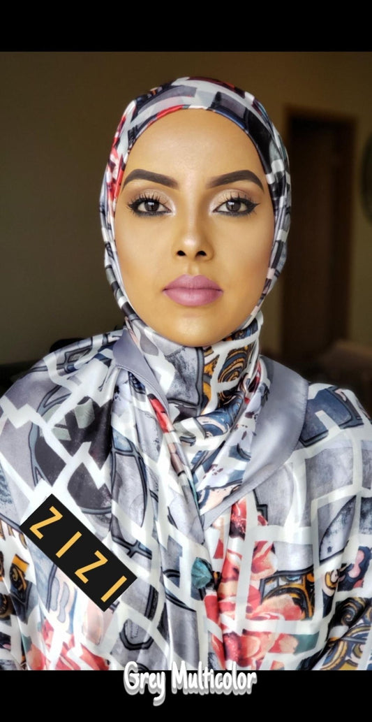 Multicolor Box Print - Silver - ZIZI Boutique
