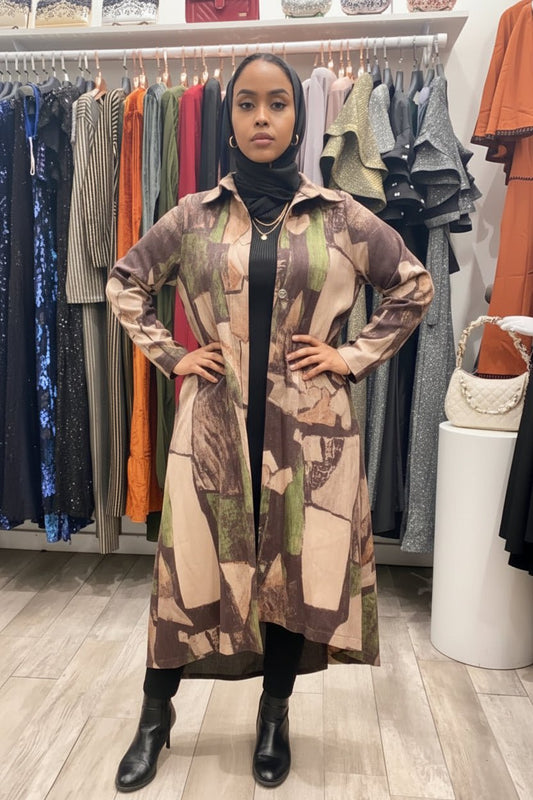 Paint Print Coat - ZIZI Boutique