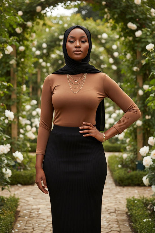 Plain Top - Brown - ZIZI Boutique