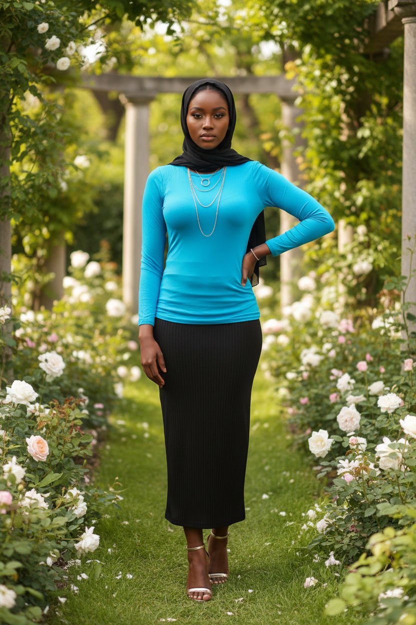 Plain Top - Highlighter Blue - ZIZI Boutique