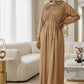 Pleated Button Down Maxi Dress — White - ZIZI Boutique