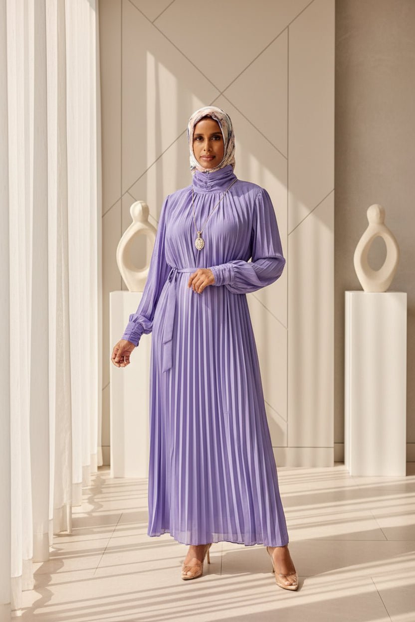 Pleated Solid Chiffon Maxi Dress - ZIZI Boutique