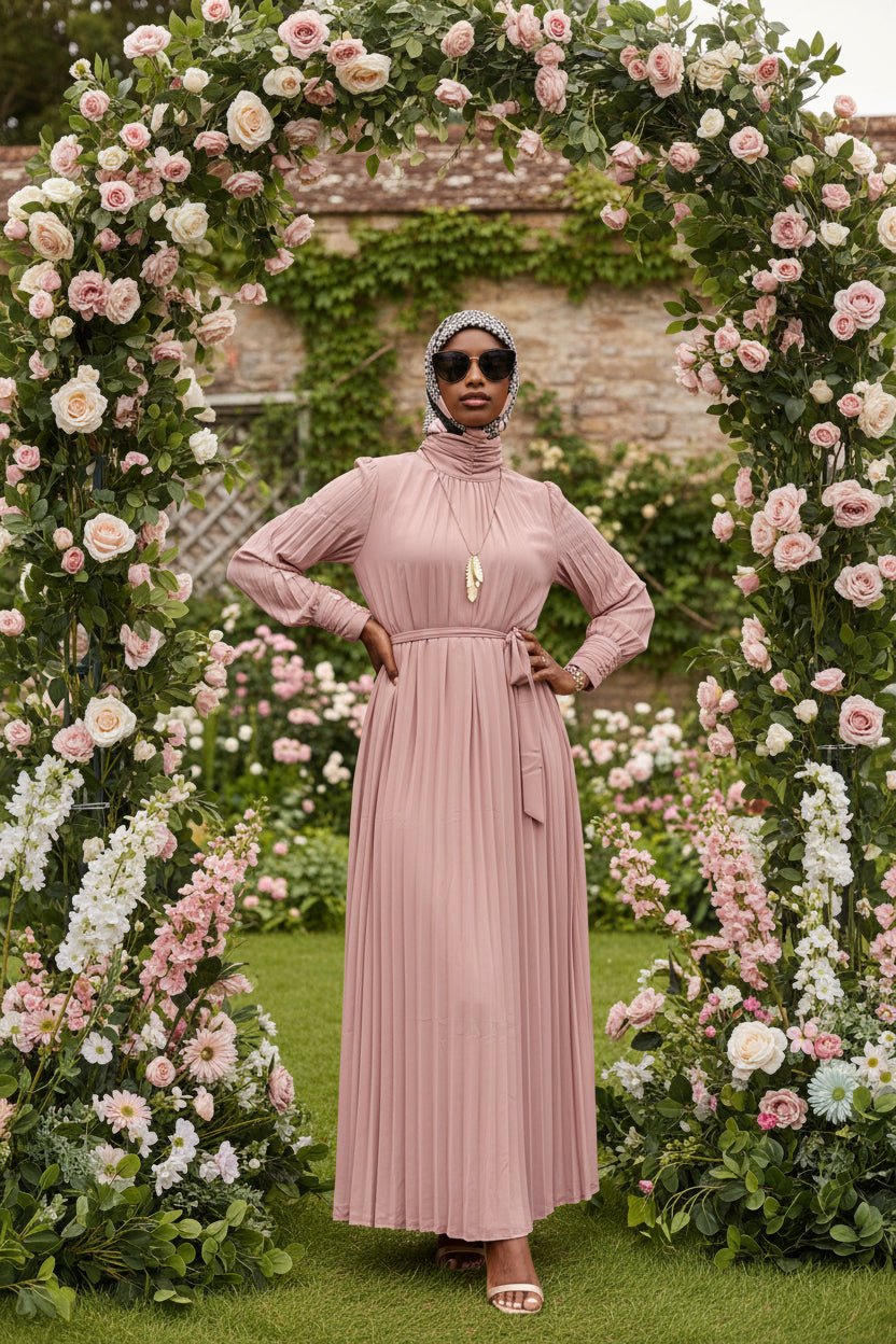 Pleated Solid Chiffon Maxi Dress - ZIZI Boutique