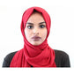 Premium Ruby Red Chiffon Hijab - ZIZI Boutique