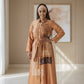 Satin Silk Maxi Print Dress Shirt - ZIZI Boutique