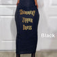 Shimmery Bodycon Zipper Maxi Dress - ZIZI Boutique