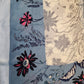 Silk Print Hijab — Powder Blue, Grey & Pink Flowers - ZIZI Boutique