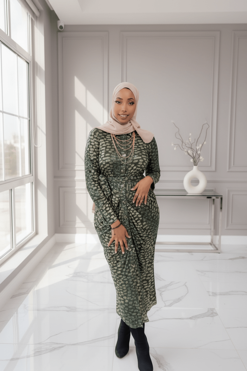 Stone Print Button Maxi Dress - ZIZI Boutique