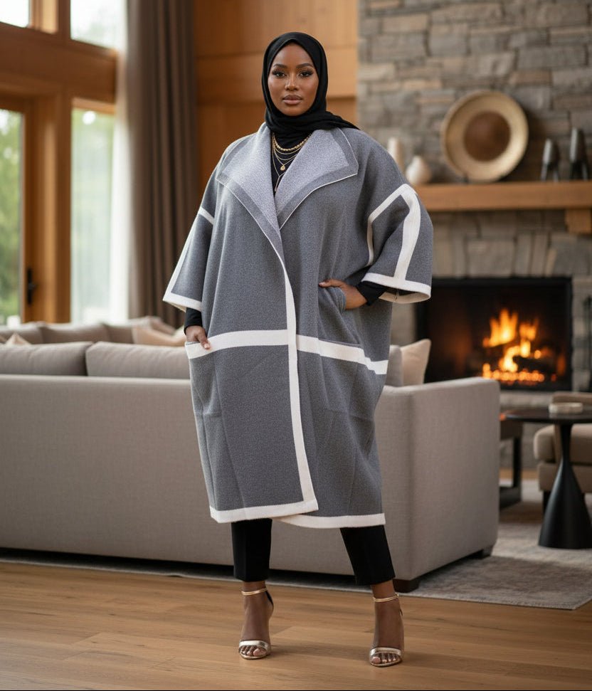 Striped Sweater - Grey - ZIZI Boutique