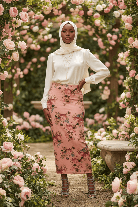 Suede Winter Print Maxi Skirt - ZIZI Boutique
