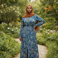 Swirls Maxi Print Dress Shirt - ZIZI Boutique
