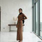 Tan Brown Orange Stripe Winter Maxi Dress - ZIZI Boutique