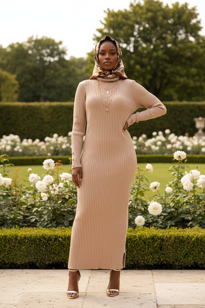 Turtleneck Maxi Dress — Free Size - ZIZI Boutique