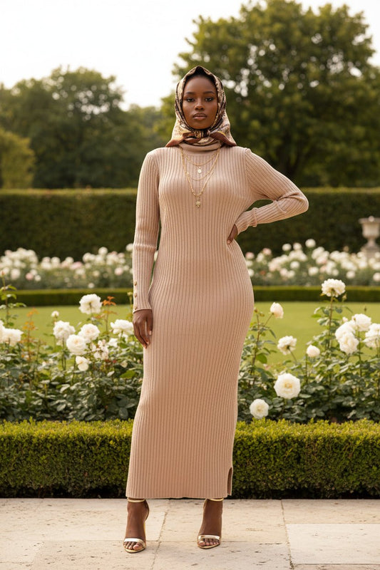 Turtleneck Maxi Dress — Free Size - ZIZI Boutique
