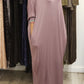 ZIZI Boutique Cotton Butterfly Dress - FINAL SALE in soft mauve with loose fit and long sleeves