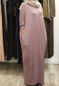 ZIZI Boutique Cotton Butterfly Dress - FINAL SALE in soft mauve with loose fit and long sleeves