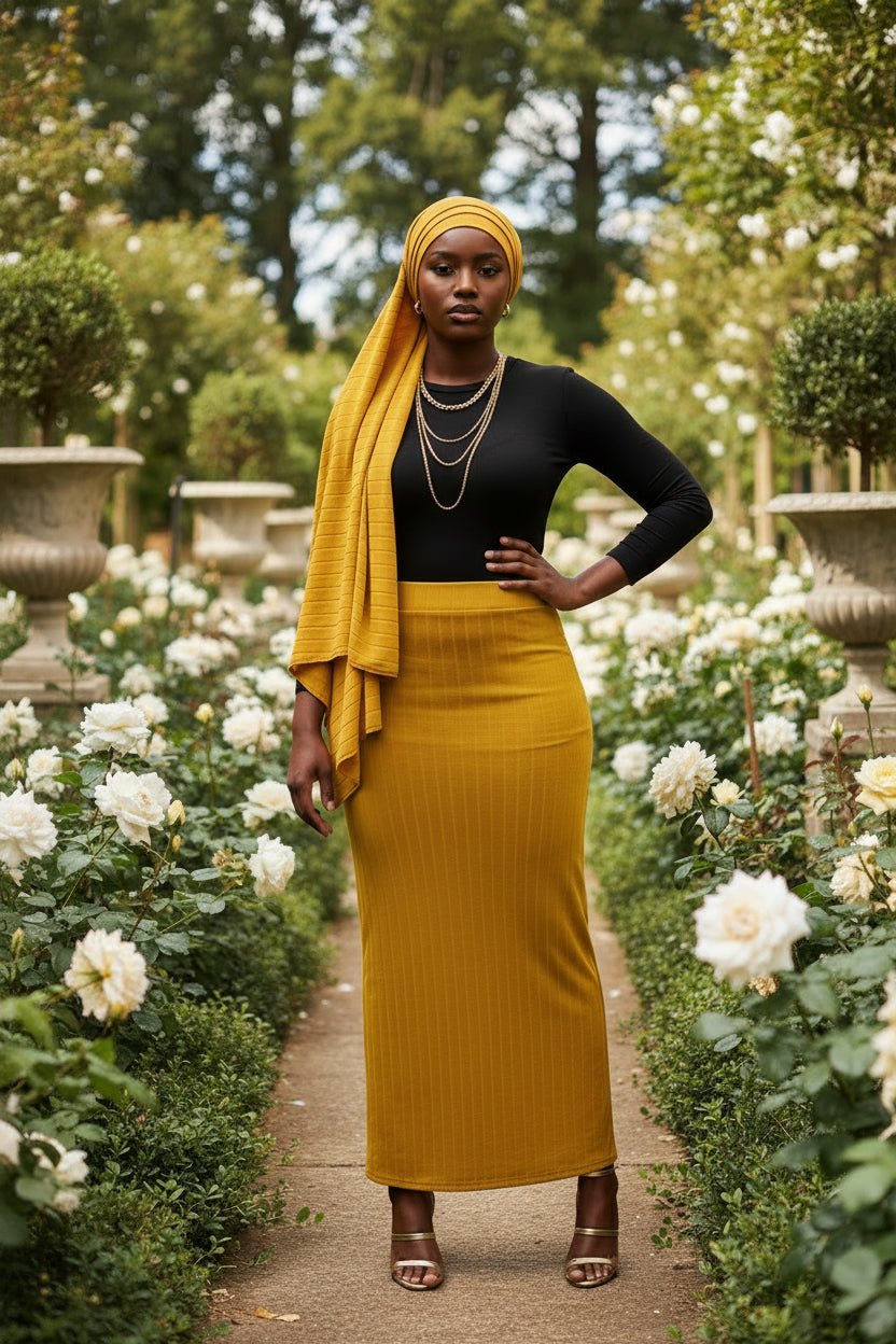 Wide Pinstripe Women's Maxi Skirt - ZIZI Boutique