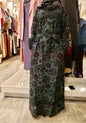 ZIZI Yani Velvet Print Modest Maxi Dress Sale featuring an elegant floral design and pockets