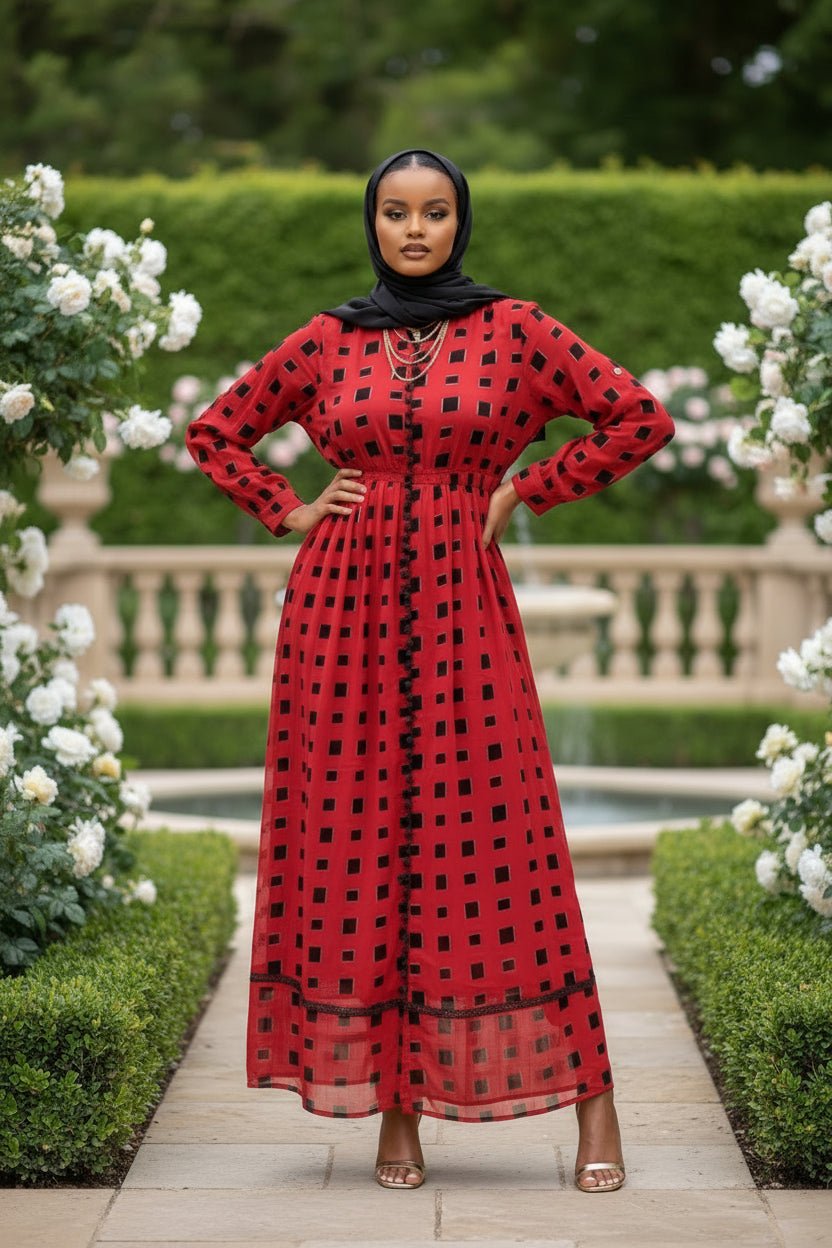 Zaynaba Box Print Maxi Dress - ZIZI Boutique