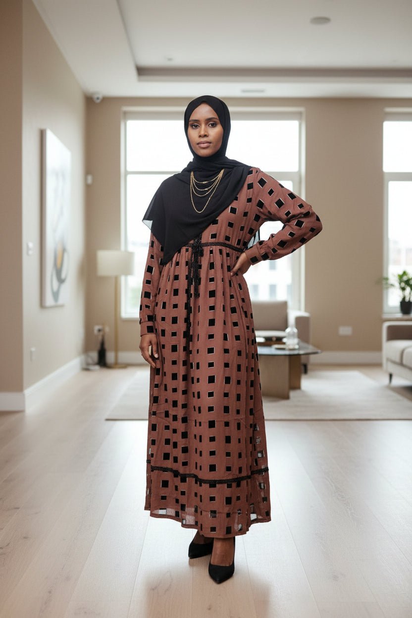 Zaynaba Box Print Maxi Dress - ZIZI Boutique