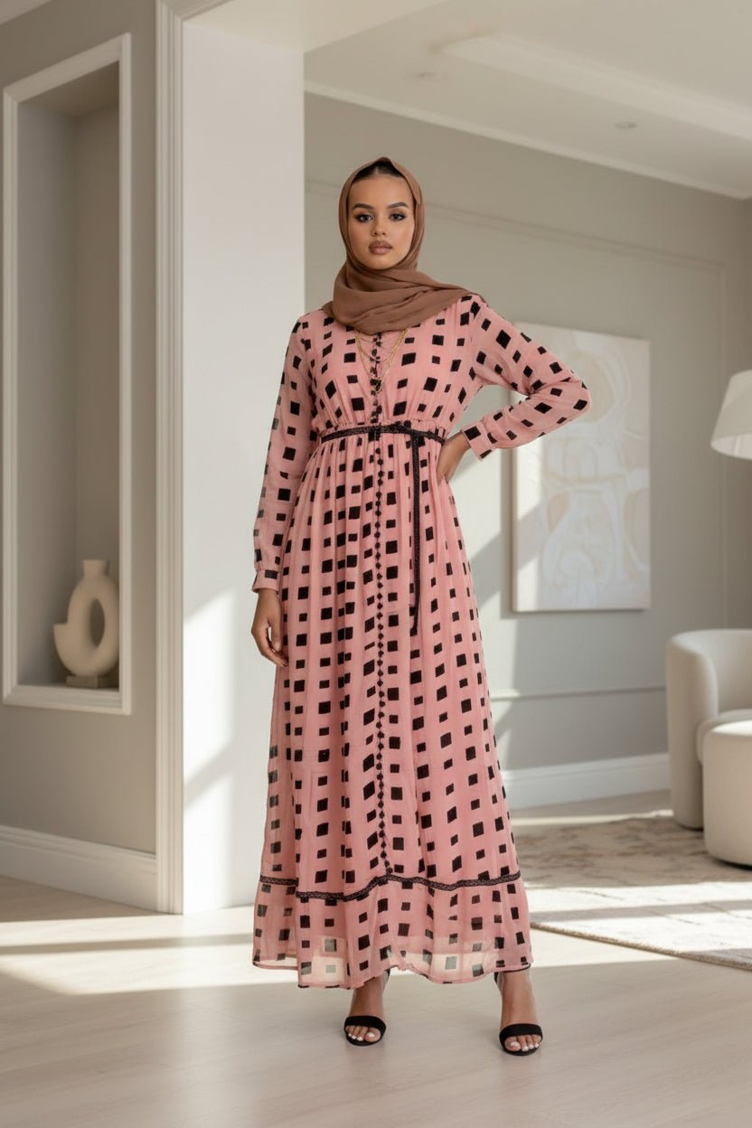 Zaynaba Box Print Maxi Dress - ZIZI Boutique