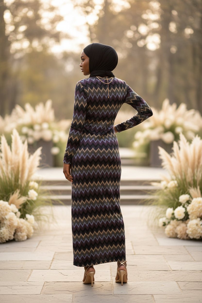 ZigZag Pastel Winter Maxi Dress - ZIZI Boutique