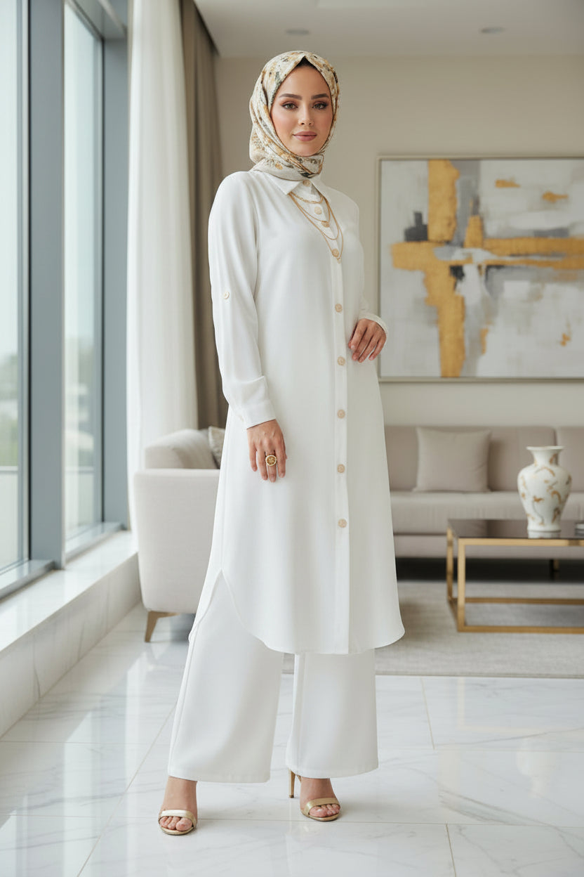 Flowy Button - Down Midi Dress Shirt - ZIZI Boutique