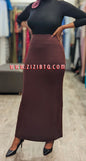 Essential Jersey Maxi Skirt in Burgundy from ZIZI Boutique featuring a sleek, figure-flattering fit