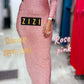 Long Sleeve Shimmery Bodycon Zipper Maxi Dress in Rose Pink from ZIZI Boutique