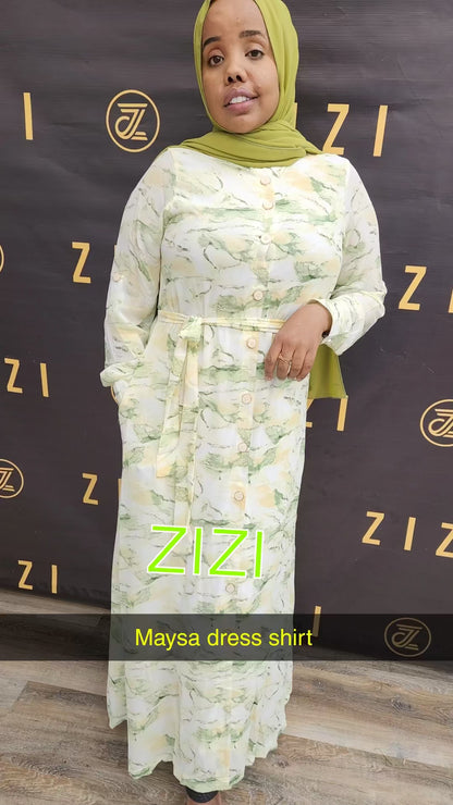 ZIZI Boutique Maysa Print Dress maxi dress with long sleeves and floral pattern